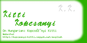 kitti kopcsanyi business card